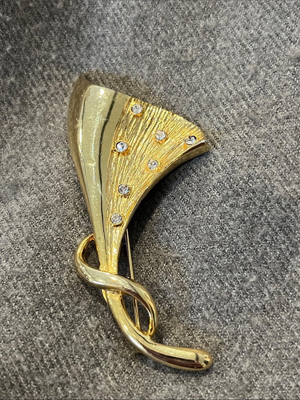 Park Lane Goldtone Rhinestone Brooch